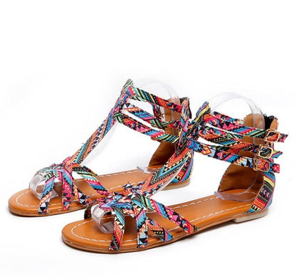 Colorful Multi Strap Sandals