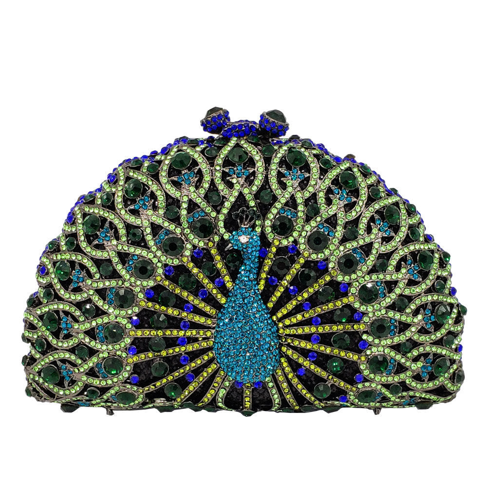 Jeweled Peacock Dinner Bag