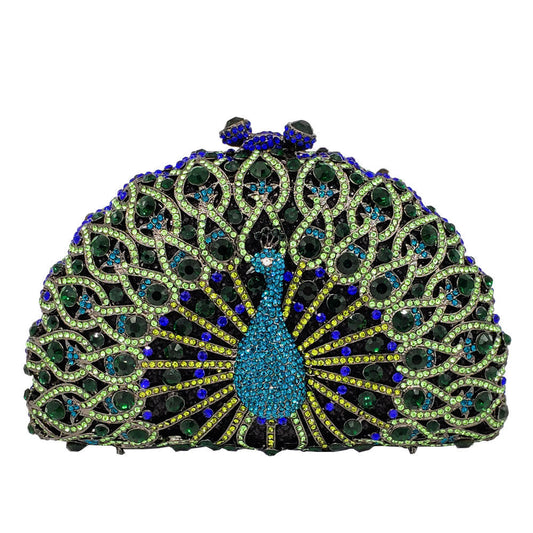 Jeweled Peacock Dinner Bag