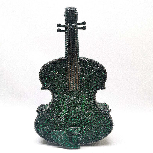 Rhinestone Violin Evening Bag/Clutch