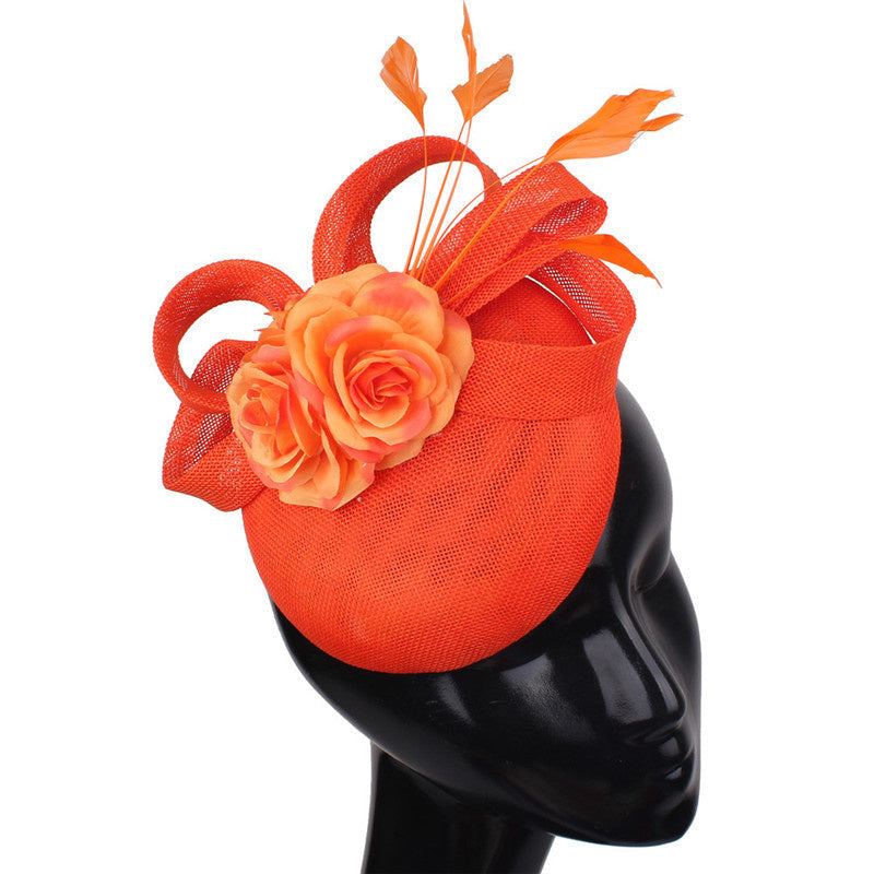 Feather Flower Hairpin Hat