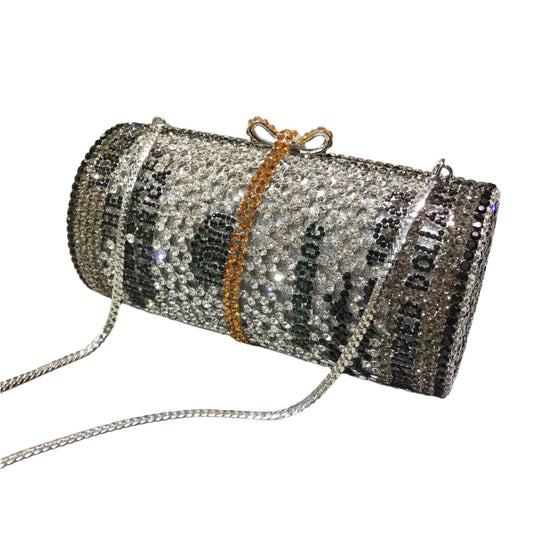 Crystal Money Roll Dinner Clutch