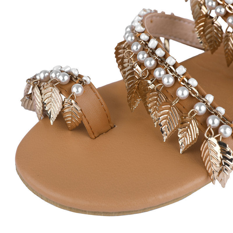 Pearl Leaf Sandals