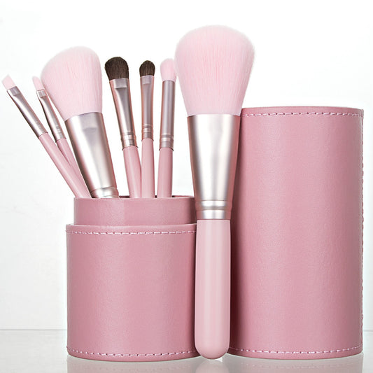 7-piece Portable Makeup Brush Set and Carrier