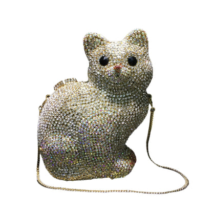 Rhinestone Kitty Clutch