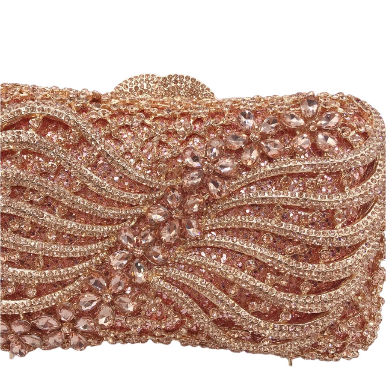 Hollow Rhinestone Bow Evening Bag