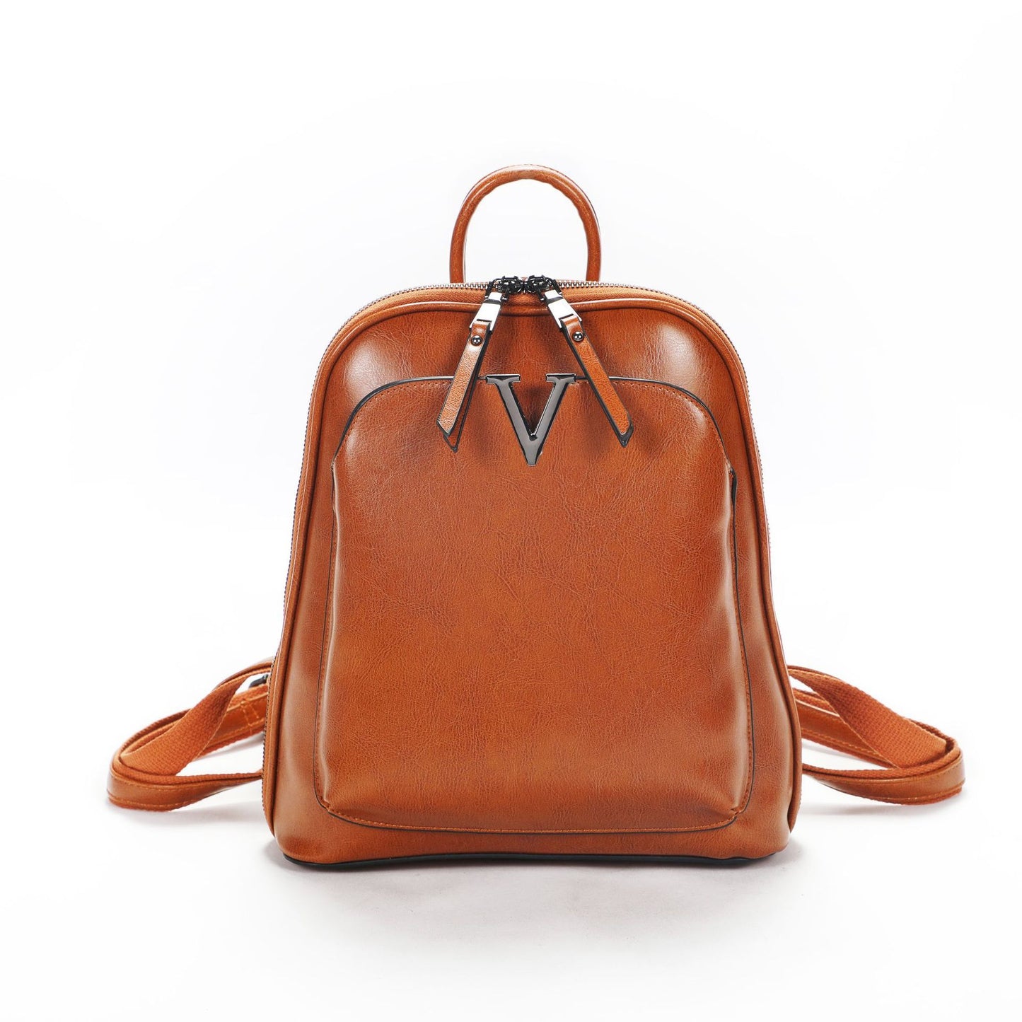 The V Leather Backpack/Purse
