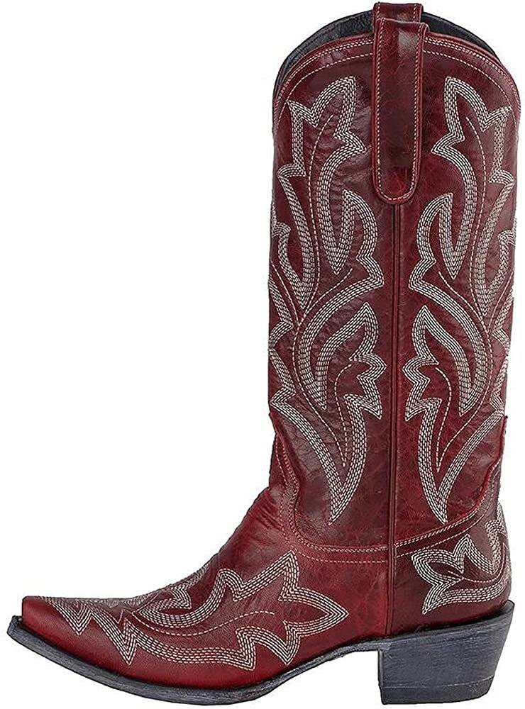 Embroidered Long Rider Boots