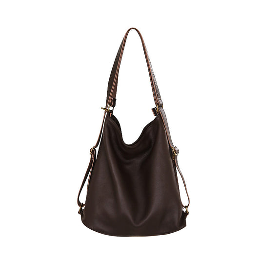 Leather Single-Bucket Bag